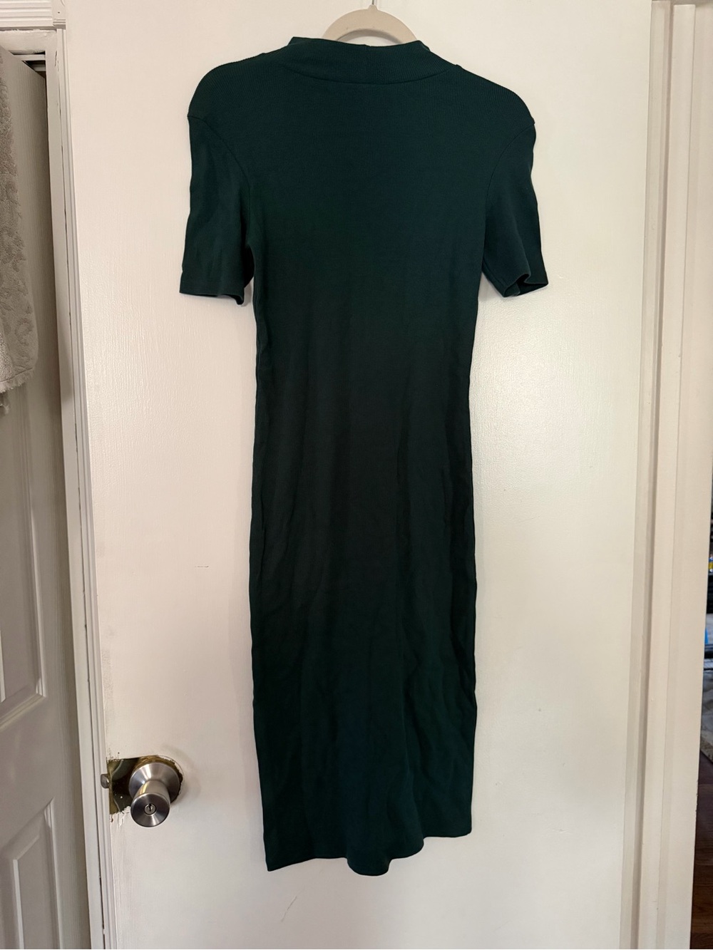 Zara mock neck green midi dress
